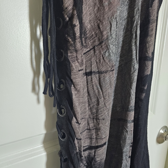 SALVAGE Edgy Black and Gray Asymmetrical Dress. M - Picture 3 of 13